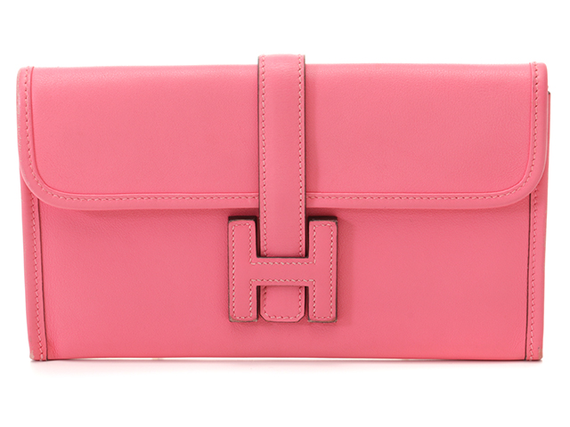 HERMES エルメス 長財布 ジジェ・デュオ ヴォースイフト ローズアザレ