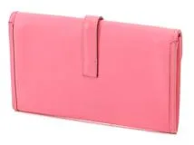 HERMES エルメス 長財布 ジジェ・デュオ ヴォースイフト ローズアザレ/シルバー金具 【472】YK