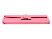HERMES エルメス 長財布 ジジェ・デュオ ヴォースイフト ローズアザレ/シルバー金具 【472】YK