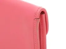 HERMES エルメス 長財布 ジジェ・デュオ ヴォースイフト ローズアザレ/シルバー金具 【472】YK