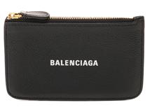 BALENCIAGA 　バレンシアガ　	コイン カードホルダー　フラグメントケース ブラック レザー　2143200604314　【208】