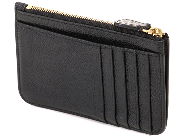 BALENCIAGA 　バレンシアガ　	コイン カードホルダー　フラグメントケース ブラック レザー　2143200604314　【208】
