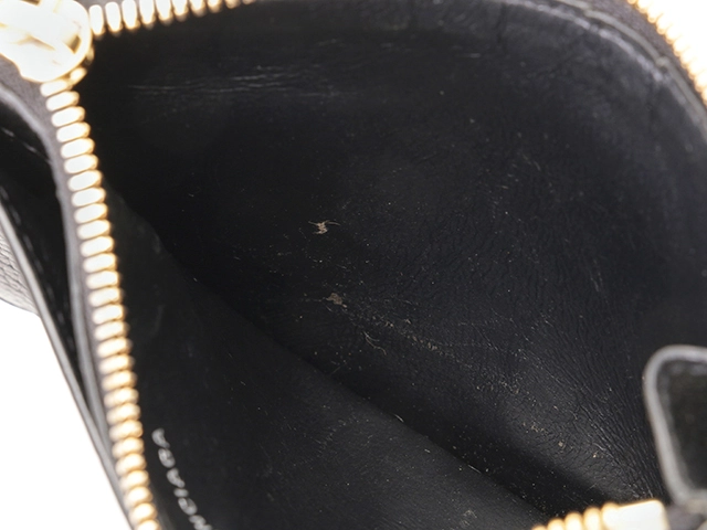 BALENCIAGA 　バレンシアガ　	コイン カードホルダー　フラグメントケース ブラック レザー　2143200604314　【208】