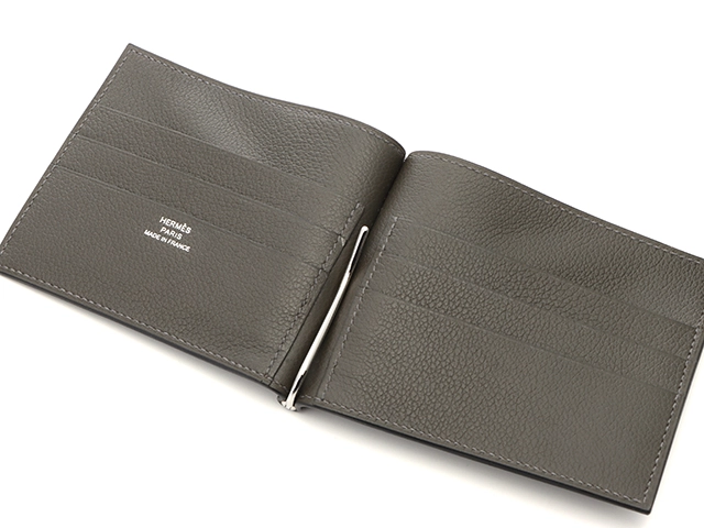 HERMES エルメス ポーカーGM ヴェールグリス シルバー金具 ヴォースイフト 2143200604932 【432】