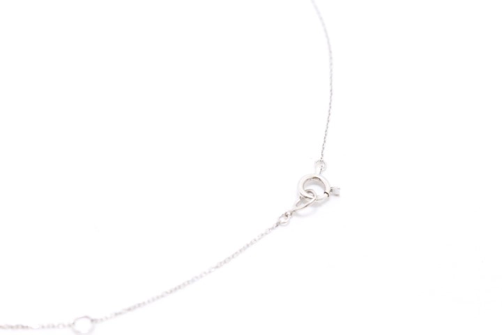 Ponte Vecchio ポンテヴェキオ ハートモチーフ ネックレス K18WG ホワイトゴールド ダイヤモンド 0.13ct 【460】2143200605939