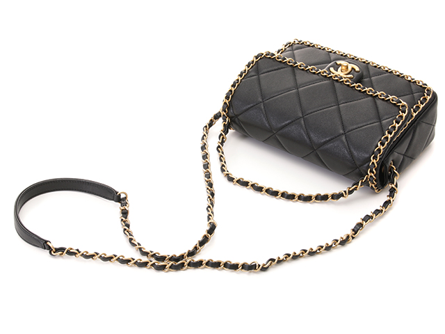 【mayuchabin 】CHANEL チェーンアラウンド マトラッセ シャネル マトラッセ レザー チェーンアラウンド ショルダー