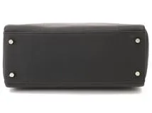 HERMES エルメス ケリー28 ハンドバッグ ブラック SV シルバー金具 トゴ C刻印　約2018年製造　433