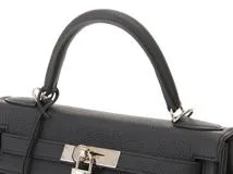 HERMES エルメス ケリー28 ハンドバッグ ブラック SV シルバー金具 トゴ C刻印　約2018年製造　433