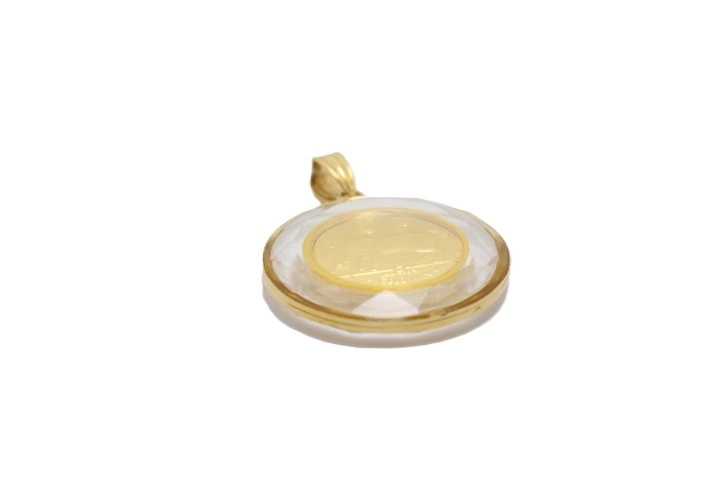 JEWELRY ノンブランドジュエリー エリザベス マン島 キャットコイン 1/25oz 金貨 トップ K18/K24 ゴールド プラスチック 【460】2143200607674