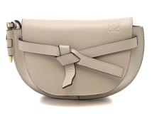 LOEWE　ロエベ　ゲート　バムバッグ　ベージュ　レザー　【471】　Y