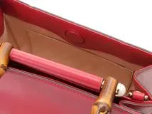 GUCCI　グッチ　ニムフェア　バンブー　２wayバッグ　レッド　レザー／バンブー　470271【434】 2143200607964