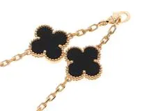 Van Cleef & Arpels ヴァン クリーフ&アーペル  貴金属・ジュエリー ヴィンテージアルハンブラ ロングネックレス イエローゴールド オニキス 20モチーフ【430】