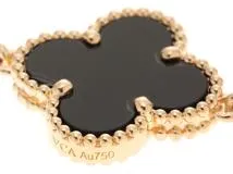 Van Cleef & Arpels ヴァン クリーフ&アーペル  貴金属・ジュエリー ヴィンテージアルハンブラ ロングネックレス イエローゴールド オニキス 20モチーフ【430】