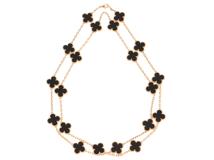 Van Cleef & Arpels ヴァン クリーフ&アーペル  貴金属・ジュエリー ヴィンテージアルハンブラ ロングネックレス イエローゴールド オニキス 20モチーフ【430】