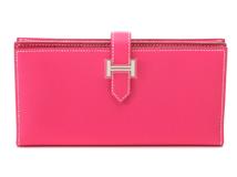 HERMES　エルメス　ベアンスフレ ローズティリアンｘSV　□Q刻印(2013年頃製造)　2143200609692　【437】