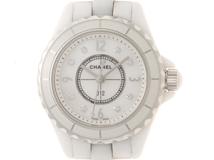 CHANEL シャネル　J12 29mm　H2570　CE/SS　8Pダイヤ　シェル　レディース　クォーツ2143200610018【432】