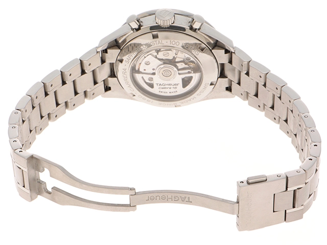 TAG HEUER タグホイヤー メンズ オートマチック カレラクロノ キャリバー16 CV2014-2 ブラック文字盤 SS【472】HK