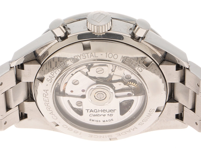TAG HEUER タグホイヤー メンズ オートマチック カレラクロノ キャリバー16 CV2014-2 ブラック文字盤 SS【472】HK