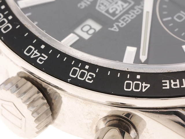 TAG HEUER タグホイヤー メンズ オートマチック カレラクロノ キャリバー16 CV2014-2 ブラック文字盤 SS【472】HK