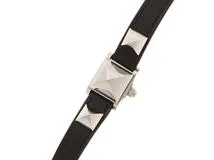 HERMES エルメス メドール ミニ ME2.110 SS/レザー シルバー