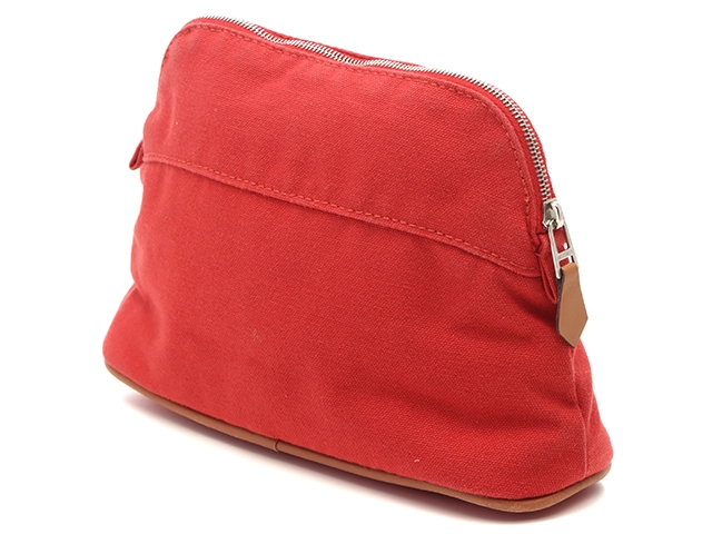 HERMES エルメス ボリードポーチミニ レッド/SV【431】2143200612326