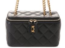 CHANEL　シャネル　マトラッセ　バニティチェーンショルダー　ブラック/GP　ラムスキン　AP3044　【430】2143200612456