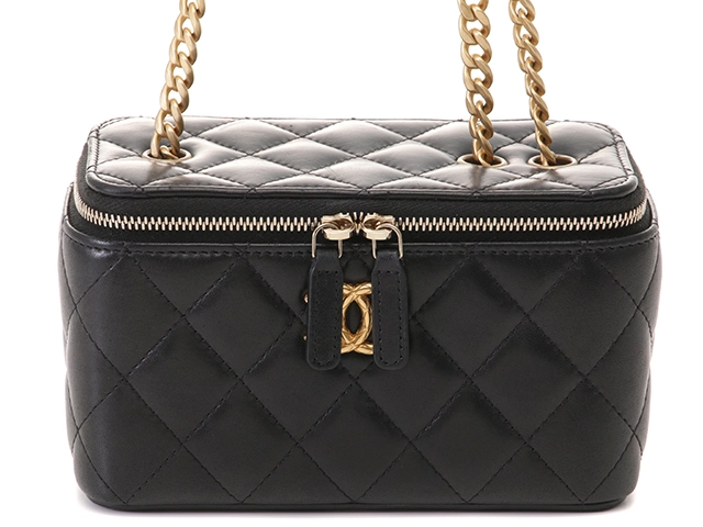 CHANEL　シャネル　マトラッセ　バニティチェーンショルダー　ブラック/GP　ラムスキン　AP3044　【430】2143200612456