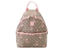 GUCCI グッチ リュックサック チルドレンズ パパガッロ オウム コーティングキャンバス/レザー ベージュ/ピンク 271327【472】YK