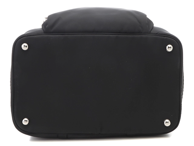 PRADA　プラダ　ReNylonサフィアーノレザーペットバッグ　_2VC030_2DMT_F0002　ブラック　ナイロン　【472】AH