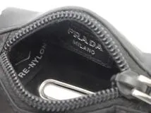 PRADA　プラダ　ReNylonサフィアーノレザーペットバッグ　_2VC030_2DMT_F0002　ブラック　ナイロン　【472】AH