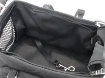 PRADA　プラダ　ReNylonサフィアーノレザーペットバッグ　_2VC030_2DMT_F0002　ブラック　ナイロン　【472】AH
