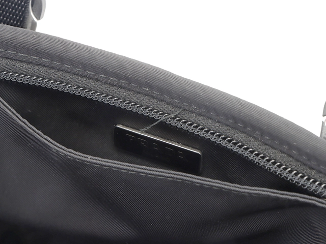 PRADA　プラダ　ReNylonサフィアーノレザーペットバッグ　_2VC030_2DMT_F0002　ブラック　ナイロン　【472】AH