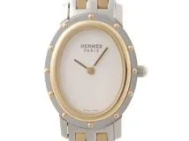 HERMES エルメス クリッパー コンビ CL4.220 SSxGP クォーツ HERMES エルメス 腕時計 クリッパー オーバル CO1.220 GP/SS