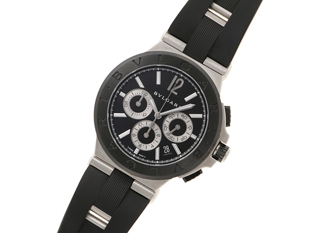 BVLGARI ブルガリ ディアゴノ クロノ DG42SC(DG42BSCVDCH)メンズ 自動巻き【471】IK