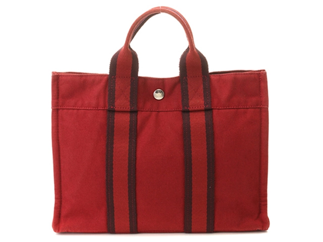 HERMES エルメス フールトゥ PM トートバック レッド｜中古