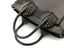 Christian Louboutin　クリスチャンルブタン　スタッズ　エロいーズ　2wayバッグ　ブラック　レザー【431】2143200619165