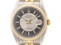 ROLEX　ロレックス　デイトジャスト36　自動巻き　YG/SS　ブラック/シルバー　116233　　【432】　【2143200619745】