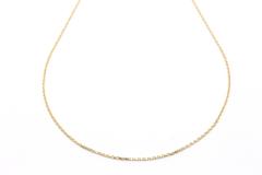 JEWELRY ノンブランドジュエリー アジャスター付きチェーンネックレス K18 ゴールド 【460】2143200619943
