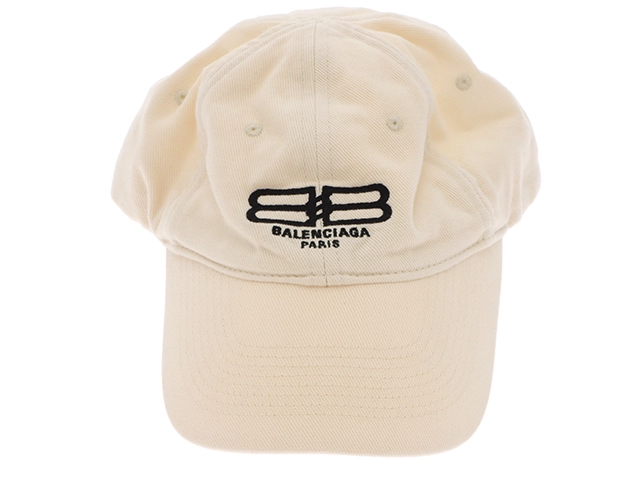 こ*こ様 BALENCIAGA ベースボールキャップ ベージュ 中古・古着通販】BALENCIAGA (バレンシアガ) ロゴベースボールキャップ
