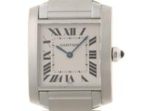Cartier　カルティエ　タンクフランセーズMM　W51003Q3　ステンレススチール　クォーツ　レディース　腕時計　C