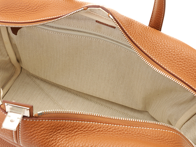 ❤お得なお品❤ヴィクトリア35 ゴールド SV金具トリヨン エルメス □K刻印 HERMES エルメス ヴィクトリア35 トートバッグ ゴールド □K刻印