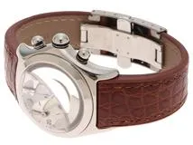 CORUM コルム バブルデイト クロノグラフ 19625020 SS/革 クロコダイル  