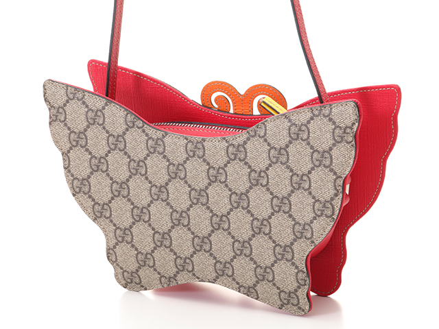 GUCCI グッチ チルドレンズ GGバタフライショルダーバッグ ベージュ