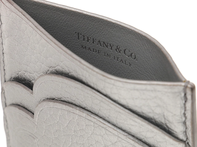 TIFFANY ティファニー RETURN TO TIFFANY カードケース シルバー レザー 2143200623780 【432】