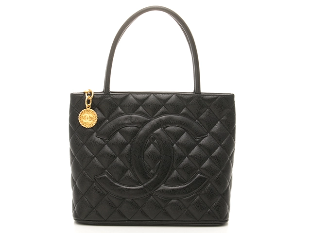 CHANEL シャネル 復刻トート ブラック/GP キャビア A01804 【471
