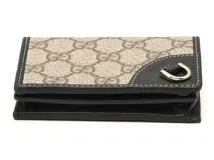 未使用✨希少 箱付 グッチ GGエンブレム 二つ折りウォレット カード・札入れ GUCCI グッチ】GG柄 二つ折り財布 札入れ 【中古】