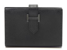 HERMES　エルメス　ベアンカードケース　モノクローム　ソーブラック　U刻印 2022年製造　2143200626460　【437】