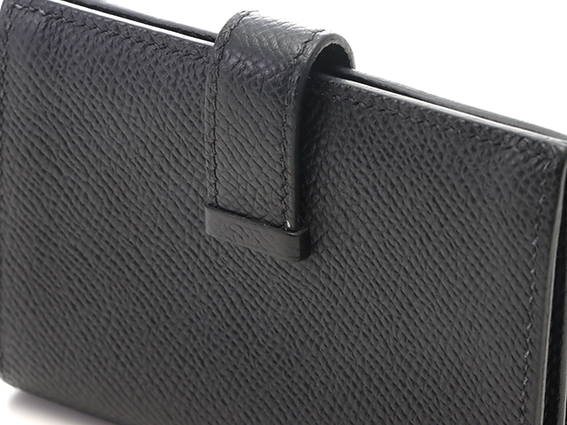 HERMES　エルメス　ベアンカードケース　モノクローム　ソーブラック　U刻印 2022年製造　2143200626460　【437】