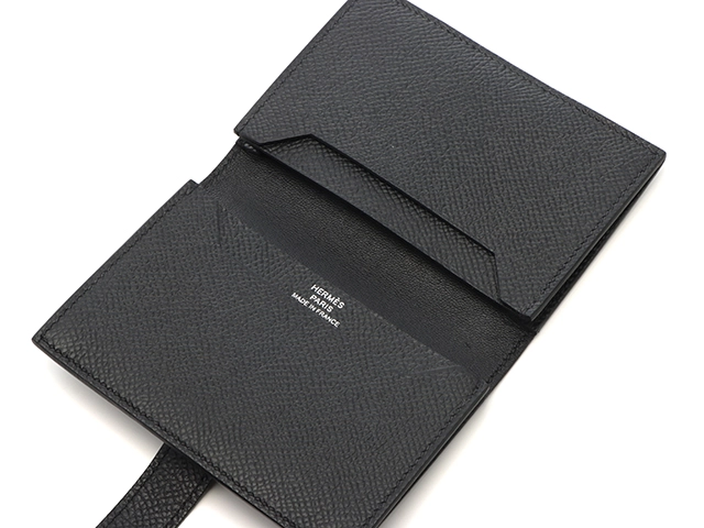 HERMES　エルメス　ベアンカードケース　モノクローム　ソーブラック　U刻印 2022年製造　2143200626460　【437】