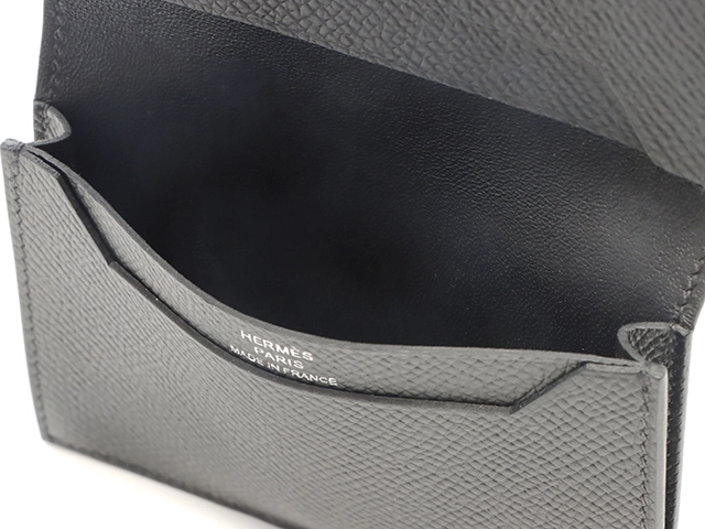 HERMES　エルメス　ベアンカードケース　モノクローム　ソーブラック　U刻印 2022年製造　2143200626460　【437】